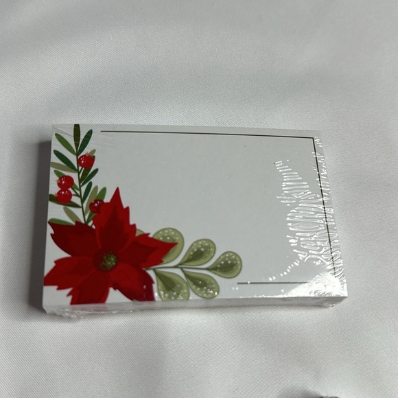 Poinsettia Enclosure Card 3.5x2.25" Pack of 50 - Picture 6 of 6
